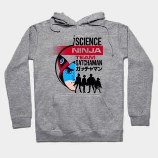 Gatchaman Battle of the Planets - Half head text Hoodie